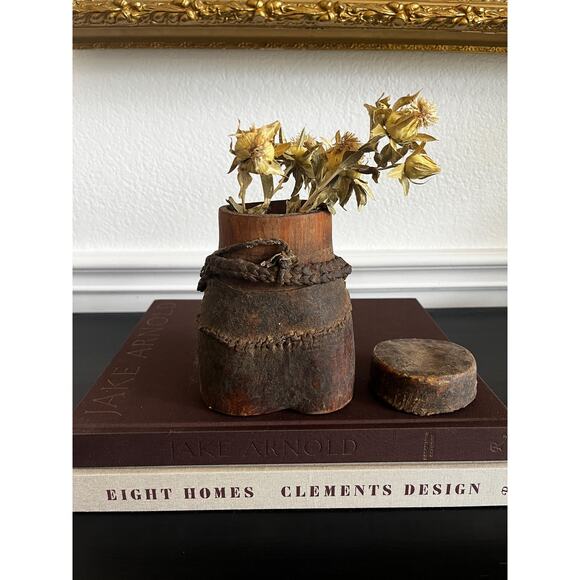 Vintage African Leather and Wood Canteen - Picture 9 of 9